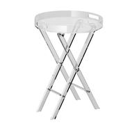 Vevor Acrylic Folding Tray Table, Acrylic End Table With Folding X Leg, Clear Side Table For Drink, Food, Snack