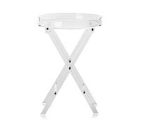 Vevor Acrylic Folding Tray Table, Acrylic End Table With Folding X Leg, Clear Side Table For Drink, Food, Snack