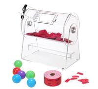 VEVOR Acrylic Raffle Drum, Professional Raffle Ticket Spinning Cage with 2 Keys, Transparent Lottery Spinning Drawing, Holds 2500 Tickets or 100 Raffle Balls,Raffle Ticket Box for Lottery Games Bingo