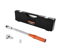 VEVOR Adjustable Click Torque Wrench, 1/2 Inch Drive, 20-160 lbf-ft/27.1-216.8 N.m, Dual-Direction and Dual Range Scales, 72-Tooth, ±2% Precision, with Adapter Interchangeable Jaw and Ratchet Head