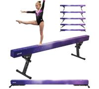VEVOR Adjustable Balane Beam for Kids, 8FT Gymnastics Beam, High and Low Floor Beams of 5 Adjustable Heights for All Gymnastic Levels, Professional Gymnastic Equipment for Home and Gym Center, Galaxy