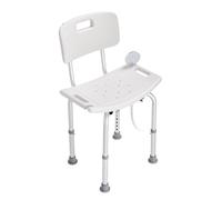 VEVOR Adjustable Shower Chair With Back Non-slip Bathroom Bench in White VEVOR White