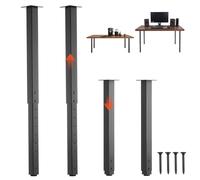 VEVOR Adjustable Steel Table Legs 24-40 in Square 1200 lbs Heavy Duty 4 PCS