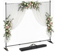 VEVOR Adjustable Telescopic Height and Width Backdrop Banner Stand