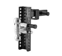 VEVOR Adjustable Trailer Hitch, 10-Inch Drop Hitch Ball Mount, Fit 2" Receiver, Heavy Duty Trailer Tow Hitch with 2" & 2-5/16"Balls, 21500 lbs GTW, Receiver Hitch with Anti-Theft Pin, Solid Ball Mount