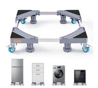 VEVOR Mini Fridge Stand, 400 lbs Load, 4 Strong Feet, 4 Locking Swivel Wheels, Washer and Dryer Pedestal, Multi-Functional Adjustable Base for Washing Machine, and Refrigerator, Universal Mobile Base