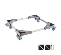 VEVOR Mini Fridge Stand, 400 lbs Load, 4 Strong Feet, 4 Locking Swivel Wheels, Washer and Dryer Pedestal, Multi-Functional Adjustable Base for Washing Machine, and Refrigerator, Universal Mobile Base