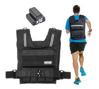 VEVOR Adjustable Weighted Vest, 35lb Weight Vest with Iron Weights, Shoulder Pad, and Reflective Stripe, Body Weight Vest Exercise Set for Men Women, Workout Equipment for Strength Training Running