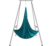 VEVOR Aerial Yoga Frame & Hammock, 9.67 ft Height, Max 551.15 lbs Load Capacity, Green
