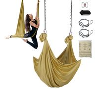 VEVOR Aerial Yoga Hammock & Swing 4.4 Yards Aerial Yoga Starter Kit with 100gsm Nylon Fabric Full Rigging Hardware & Easy Set-up Guide Antigravity