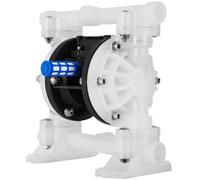 VEVOR Air Double Diaphragm Pump 7GPM 100PSI Polypropylene Diaphragm Water Pump with 1.3 cm Inlet & Outlet Ports Air Pump Diaphragm 6900.7 cm Max Head