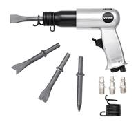 VEVOR Air Hammer, 3500BPM Pneumatic Hammer with 2.76-inch Stroke & 4PCS Chisels Round Shank, Pistol-Grip Compact Air Chisel Pneumatic Shovel Tool for Cutting Punching Scraping