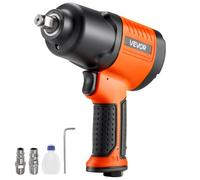 VEVOR Air Impact Wrench, 1/2" Drive Pneumatic Impact Wrench Up to 1490N.m Reverse Torque, 7500RPM 4-Speed Adjustable & Lightweight Pneumatic Gun for Auto Repairs and Maintenance
