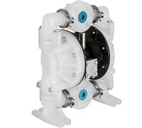 VEVOR Air-Operated Double Diaphragm Pump 1 inch Inlet/Outlet 30GPM Polypropylene Max 120PSI for Chemical and Industrial Use