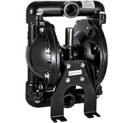 VEVOR Air-Operated Double Diaphragm Pump 1 inch Inlet Outlet Aluminum 35 GPM Max 120PSI, Nitrile Diaphragm, QBY4-25L-1inch-35