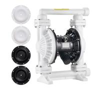 VEVOR Air Operated Double Diaphragm Pump, 25 GPM, 1 inch Inlet & Outlet Pneumatic Waste Oil Transfer Pump, Max 100 PSI, Polypropylene Body, Air-Operated for Diesel, Grease, Kerosene, Gasoline & Oil