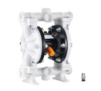 VEVOR Air Operated Double Diaphragm Pump, 4.4 GPM, 1-1/2 inch Inlet & Outlet Pneumatic Waste Oil Transfer Pump, Max 100 PSI, Polypropylene Body, Air-Operated for Diesel, Grease, Kerosene, Gasoline