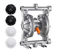 VEVOR Air Operated Double Diaphragm Pump, 6.6 GPM, 3/8 inch Inlet & Outlet Pneumatic Waste Oil Transfer Pump, Max 100 PSI, Aluminum Alloy Body, Air-Operated for Diesel, Grease, Kerosene, Gasoline