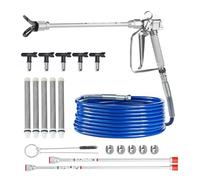 VEVOR Airless Paint Spray Gun and Hose Kit, 3600PSI High Pressure Paint Sprayer Hose Set with 5 Tips, 211, 315, 417, 517, 623, Swivel Joint Airless Spray Gun Kit with Filters, Hose and Extension Rods