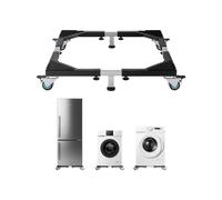 VEVOR All Stainless Steel Washing Machine Dolly Cart 1200lbs Heavy Duty Furniture Dolly Adjustable Fridge Stand Base with 4 Lockble Twin Wheels and