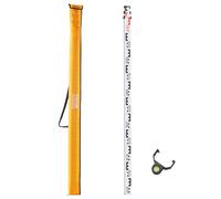 VEVOR Aluminum Grade Rod, 3M Metric Telescopic Measuring Rod, Double-Sided Scale in CM/MM Leveling Rod Stick,Aluminum Alloy Survey Rod with Bubble Level &Carrying Bag for Measuring Houses,Walls,Floor