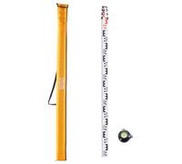 VEVOR Aluminum Grade Rod, 4M Metric Telescopic Measuring Rod, Double-Sided Scale in CM/MM Leveling Rod Stick,Aluminum Alloy Survey Rod with Bubble Level &Carrying Bag for Measuring Houses,Walls,Floors