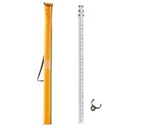VEVOR Aluminum Grade Rod, 9-Feet/10ths 3 Sections Telescopic Measuring Rod,Double-Sided Scale 1/10ft Leveling Rod Stick,Aluminum Alloy Survey Rod with Bubble Level&Carrying Bag for Houses,Walls,Floors