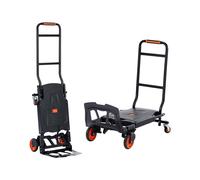 VEVOR Aluminum Hand Truck 2 in 1 Folding Dolly Cart 300 lbs Capacity Heavy Duty