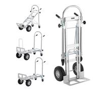 VEVOR Aluminum Hand Truck, 4 in 1, 1000 lbs Load Capacity, Heavy Duty Industrial Convertible Folding Hand Truck and Dolly, Utility Cart Converts from Hand Truck to Platform Cart with Rubber Wheels