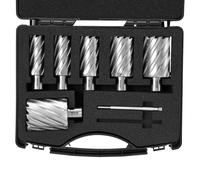 VEVOR Annular Cutter Set HSS Magnetic Drill Bits 6 PCS Weldon Shank 2" Depth