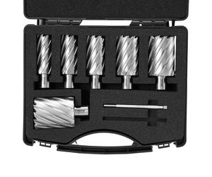 VEVOR Annular Cutter Set HSS Magnetic Drill Bits 6 PCS Weldon Shank 2" Depth