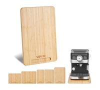 VEVOR Appliance Slider, Large 16 x 12-inch, Rolling Sliding Tray with Rubber Wheels & Hollow Handle, Easy to Clean, Appliance Rolling Tray for Coffee Maker, Kitchen Countertop, Natural Wood