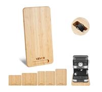 VEVOR Appliance Slider, Medium 14.5 x 7.5-inch, Rolling Sliding Tray with Rubber Wheels & Hollow Handle, Easy to Clean, Appliance Rolling Tray for Coffee Maker, Kitchen Countertop, Natural Wood