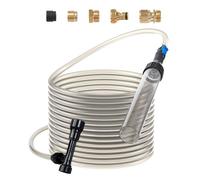 VEVOR Aquarium Vacuum Gravel Cleaner, 25 ft PVC Hose Fish Tank Vacuum Gravel Cleaner, Siphon Fish Tank Cleaner Vacuum, 3 Types of Brass Adapters, for