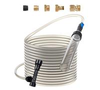 VEVOR Aquarium Vacuum Gravel Cleaner, 30ft PVC Hose Fish Tank Vacuum Gravel Cleaner, Siphon Fish Tank Cleaner Vacuum, 3 Types of Brass Adapters, for Fish Tank Cleaning Gravel & Sand