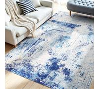 VEVOR Area Rug, 5 x 7 ft Large Washable Rug, Non-Slip and Tear-Resistant Soft Carpet, Pet & Child Friendly Modern Area Rugs, Indoor Mat for Bedroom, Office, Living Room, Kids Room, Entryway, Blue