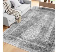 VEVOR Area Rug, 6 x 9 ft Large Washable Boho Rug, Non-Slip and Tear-Resistant Soft Carpet, Pet & Child Friendly Bohemian Area Rugs, Indoor Mat for Bedroom, Living Room, Kids Room, Entryway, Gray