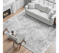 VEVOR Area Rug, 9 x 12 ft Large Washable Boho Rug, Non-Slip and Tear-Resistant Soft Carpet, Pet & Child Friendly Bohemian Area Rugs, Indoor Mat for Bedroom, Living Room, Kids Room, Office, Gray