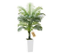 VEVOR Artificial Areca Palm Tree 1524 mm, Fake Palm Tropical Plants with White Tall Planter, Faux Floor Silk Plant in Pot, Large Trees for Home Office