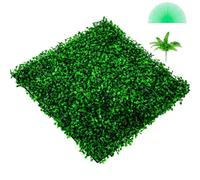 Vevor Artificial Boxwood Panel Uv, 6Pcs 20" X 20" Hedge Wall Panels, Green Grass Wall, Privacy Fence Indoor Outdoor