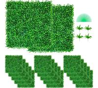 VEVOR Artificial Boxwood Panel UV, Boxwood Hedge Wall Panels, Artificial Grass Backdrop Wall 4 cm Green Grass Wall
