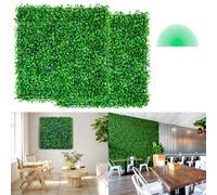 VEVOR Artificial Boxwood Panels 12PCS 10x10 inch Artificial Grass Backdrop Wall Boxwood Hedge Wall Mat Privacy Hedge Screen UV Protected for Outdoor