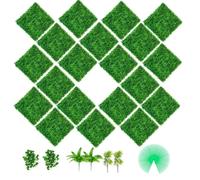 VEVOR Artificial Boxwood Panels 20 PCS 20x20 Boxwood Hedge Wall Panels PE Artificial Grass Backdrop Wall 16 Privacy He