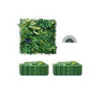 VEVOR Artificial Grass Wall Panels, 12 PCS 20 x 20 inch, 3D Combination Greenery Boxwood Panel for Indoor Outdoor Green Decor & Ivy Fence Covering, Privacy Backdrop Wall Hedge Screen for Garden