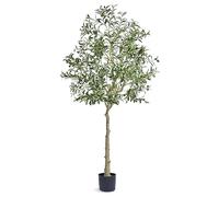 VEVOR Artificial Olive Tree, 1.8 m Tall Faux Plant, Secure PE Material & Anti-Tip Tilt Protection Low-Maintenance Plant, Lifelike Green Fake Potted Tree for Home Office Warehouse Decor Indoor Outdoor