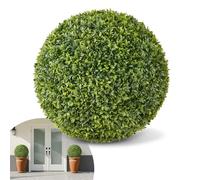 VEVOR Artificial Topiary Ball, 584mm Faux Boxwood Plant Balls, Fake Silk Tree Look Real, Easy Assembly for Decor Front Porch Outdoor Patio Garden Balcony Backyard and Indoor Home Wedding, Green