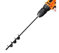 VEVOR Auger Drill Bit for Planting, Ø1.57" x 16.54" Spiral Drill Bit, for 3/8'' Hex Drive Drills, Heavy Duty Bulb Planter Tool, Hole Drilling Attachments for Garden Post Hole Digger Fence Digging