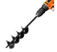 VEVOR Auger Drill Bit for Planting, Ø3.15" × 16.1" Spiral Drill Bit, for 3/8'' Hex Drive Drills, Heavy Duty Bulb Planter Tool, Hole Drilling Attachments for Garden Post Hole Digger Fence Digging