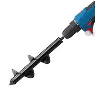 VEVOR Auger Drill Bit for Planting, Ø3.15" x 11.42" Spiral Drill Bit, for 3/8'' Hex Drive Drills, Heavy Duty Bulb Planter Tool, Hole Drilling Attachments for Garden Post Hole Digger Fence Digging