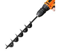 VEVOR Auger Drill Bit for Planting, Ø3.15" x 23.62" Spiral Drill Bit, for 3/8'' Hex Drive Drills, Heavy Duty Bulb Planter Tool, Hole Drilling Attachments for Garden Post Hole Digger Fence Digging